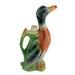 Vintage Garnier Enghien Paris Liquor Bottle Carafe Pitcher Duck Shaped, Hand Painted Ceramic Bottle