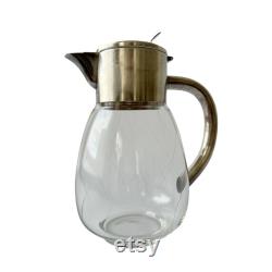 Vintage Glass Carafe with Silver Plated Lid by WMF