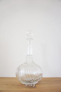Vintage Italian decanter from Empoli transparent Hot air balloon