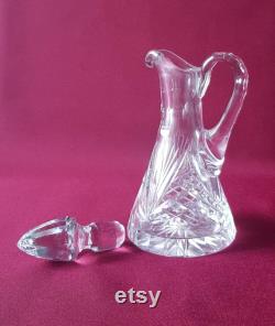 Vintage Lead Crystal Deckanter,Crystal Carafe from the 60s-70s,Wine Crystal Carafe,Glass Carafe for Liqueur,125 ml.