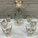 Vintage Libbey Glass Set Douglas Pine Cone Carafe And Glasses Midcentury Decanter And Rocks Glasses