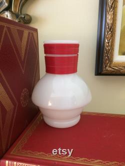 Vintage McKee Hottle Glasbake Coffee Jar Vintage Milk Glass Coffee Carafe 1950s Country Kitchen Decor Fun Vase