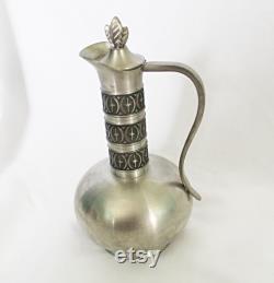 Vintage Metal Decanter, Altar Tool, Vintage Jug, Witch Altar