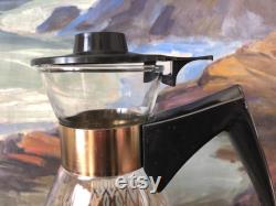 Vintage Mid Century Pyrex Glass Coffee Carafes with Warmer Vintage Mid Century Carafes and Warmer Atomic Glass Carafes Vintage Coffee Carafes