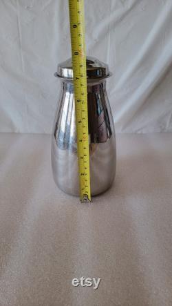 Vintage Polar Stainless Steel Hospital Water Jar Carafe Container With Lid Type 18-8 111 4-58 Unique Metal Collectible