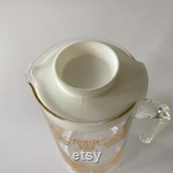 Vintage Pyrex Carafe with Lid Butterfly Gold