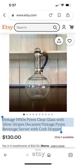 Vintage Pyrex MCM coffee decanter glass holder
