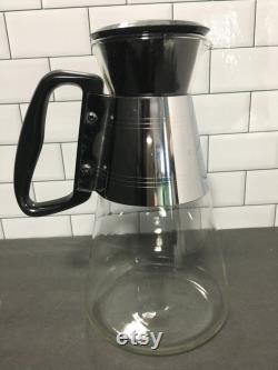 Vintage Pyrex for The Silex Co Coffee Carafe with Lid and Metal Band