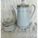 Vintage Queen Anne Signature Bone China White Sugar Bowl Coffee Pot And Lid