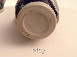 Vintage Salt-glazed Stoneware Wine Carafe with Six Matching Carafes Steins Germany