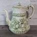 Vintage Witches Pursuit Ceramic Tea Coffee Pot Pitcher