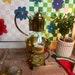 Vintage Brass Tea Warmer, Candle Kettle, Etched Brass Tabletop Carafe With Holder