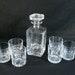 Vintage Cut Crystal Whiskey Decanter And Its Six Glasses