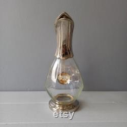 Vintage glass duck water carafe, french bird carafe