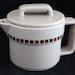 Vtg 1970's Aramis Ceramic Coffee Tea Juice Creamer Carafe With Lid And Spout 4 1 2 Square Pattern New