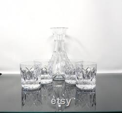 Waterford The Water Tower Carafe and Double Old Fashioned (4) Tumblers
