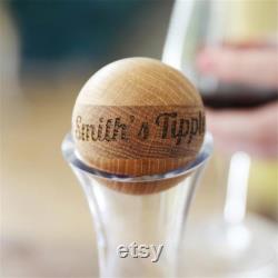 Wine Carafe with Personalised Oak Stopper