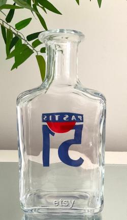 Wonderful Vintage French PASTIS 51 Glass Carafe. MCM Water Jug, Barware Collectors Piece, Advertising Barware. Stylish Retro Water Carafe