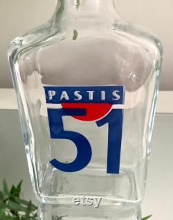 Wonderful Vintage French PASTIS 51 Glass Carafe. MCM Water Jug, Barware Collectors Piece, Advertising Barware. Stylish Retro Water Carafe