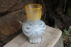 antique Lauschaer thread glass glass jug 2 l jug 1880 1900